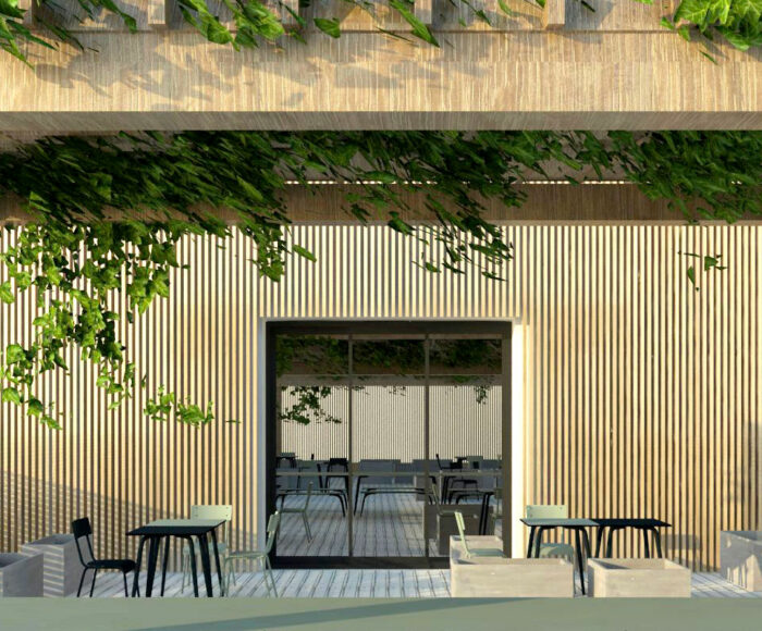 Terrasse d'entreprise Lo architectes